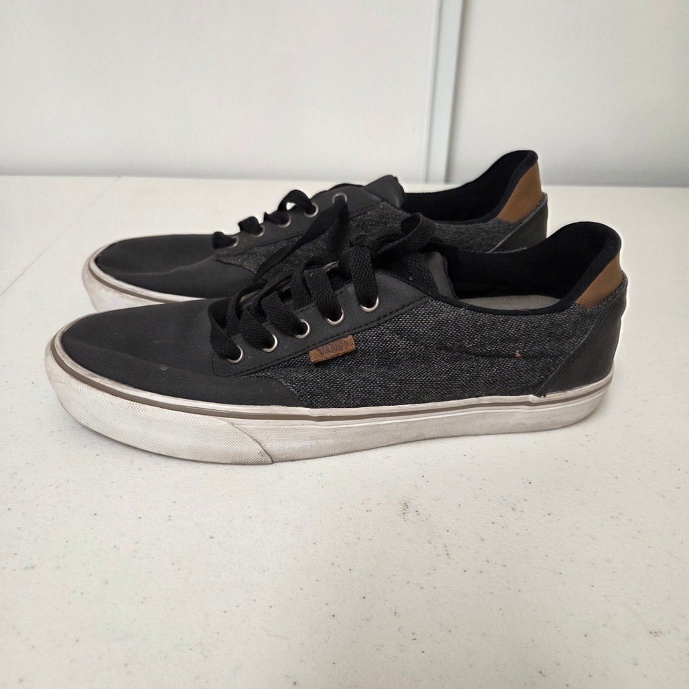 Vans Atwood Deluxe Mens 10.5 Black Charcoal Low Top Skate Shoes 721356
